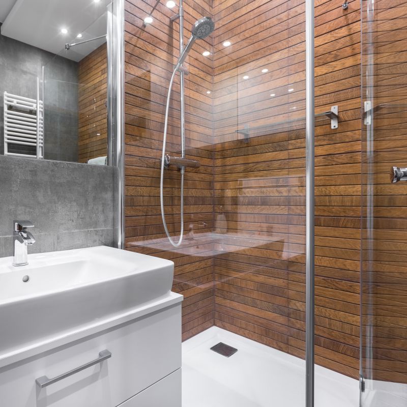 Stylish Shower with Glass Walls